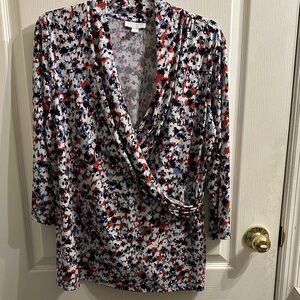 Charter Club Floral Wrap Top🌸
